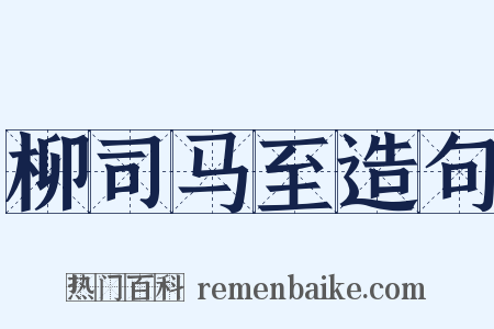 柳司马至造句是什么意思的图片